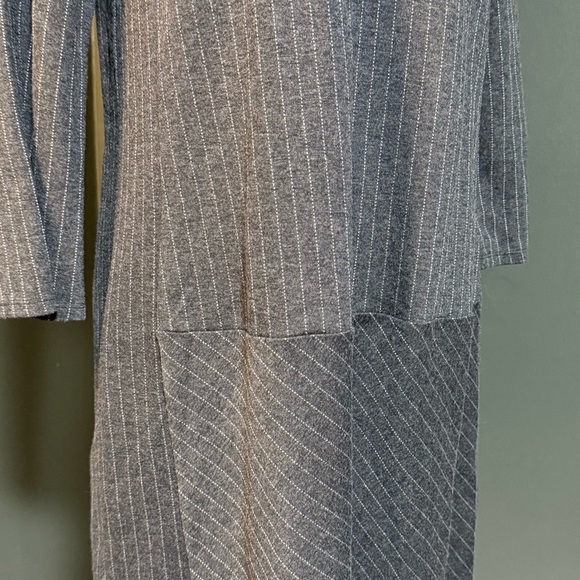 J.Jill Women’s Gray Pinstripe Ponte Knit Dress – Size M - Picture 4 of 6